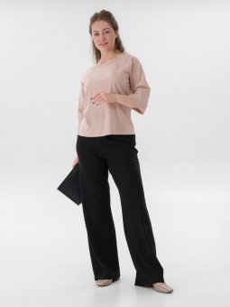 Брюки палаццо черные